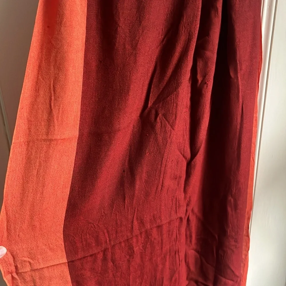 red & orange 100% pashmina